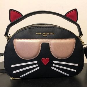 KARL LAGERFELD PARIS Maybelle Choupette Cat Top-Handle Crossbody NWT $178